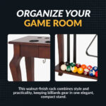 Hathaway Deluxe Floor Cue Rack – Walnut Finish - Image 5