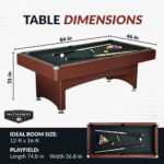 Hathaway Bristol 7-ft Pool Table – Cherry Finish Combo - Image 5