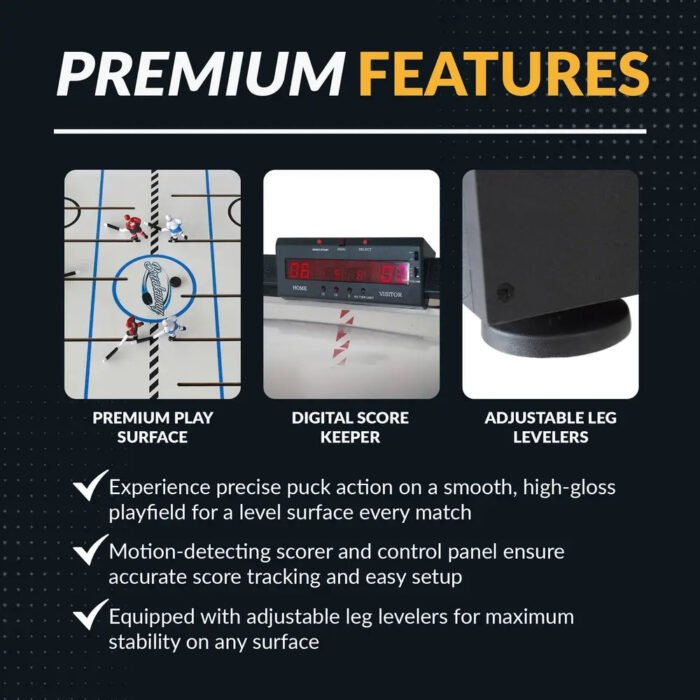 Hathaway Breakaway 41-in Dome Hockey Table with LED Scoring - Image 7