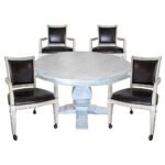 Hathaway Montecito 2-in-1 Poker Dining Table Set – Driftwood - Image 2