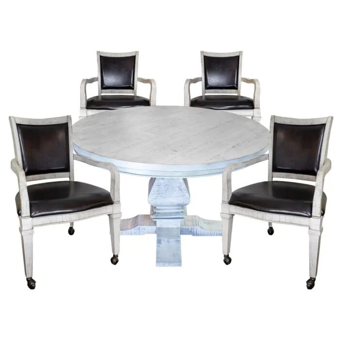 Hathaway Montecito 2-in-1 Poker Dining Table Set – Driftwood - Image 2