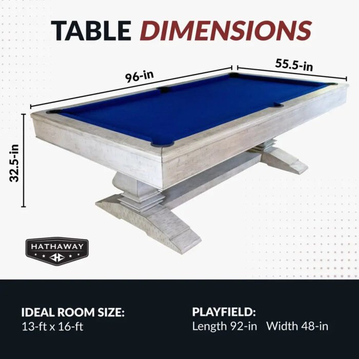 Hathaway Montecito Pool Table – Driftwood Finish - Image 12