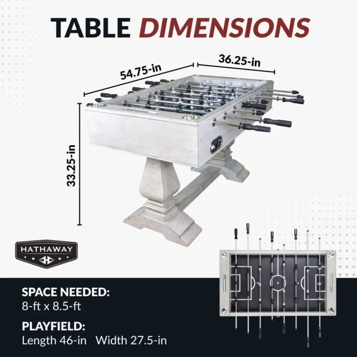 Hathaway Montecito 55-in Foosball Table Driftwood - Image 2