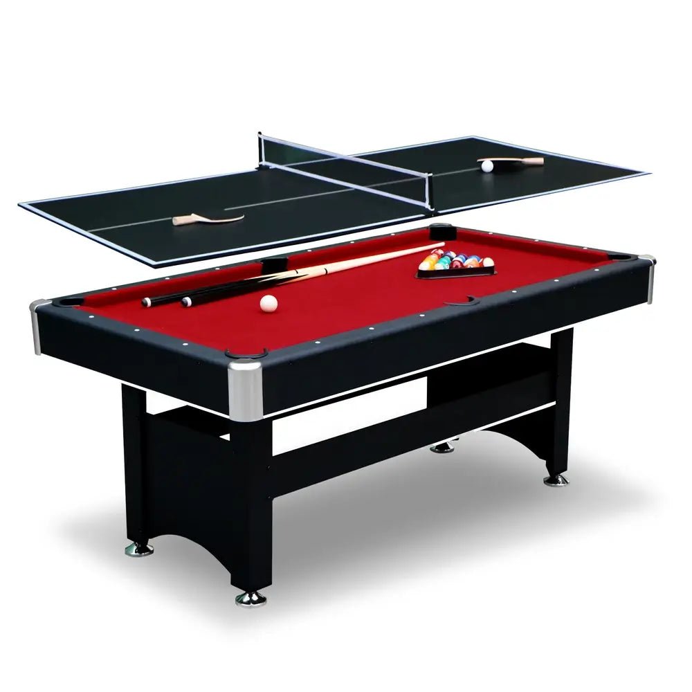 Hathaway Spartan pool table with removable table tennis top installed for multi-game versatility