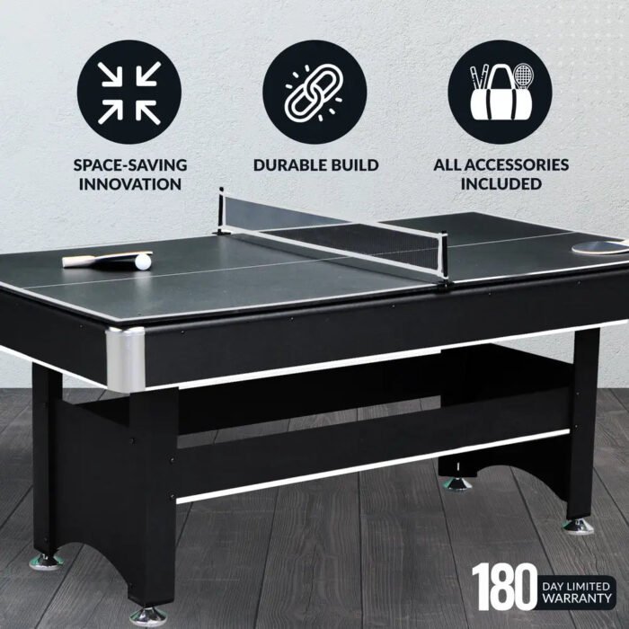 Hathaway Spartan 6-ft Pool Table with Table Tennis Top - Image 4