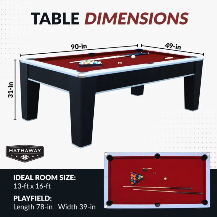 Hathaway Mirage 7.5-ft Pool Table – Modern Design - Image 2