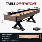Hathaway Excalibur 9-ft Shuffleboard Table – Driftwood - Image 2