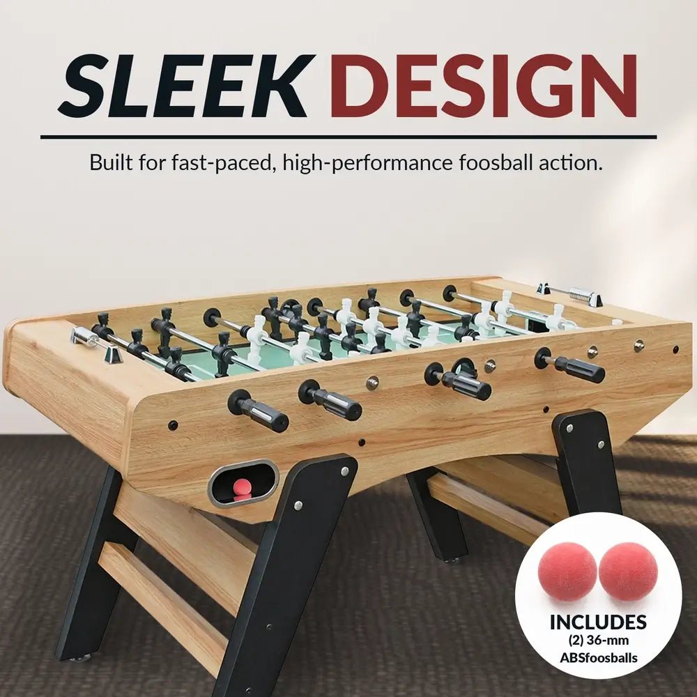 Hathaway Center Stage 59-in foosball table with pro design, weighted players, and chrome-plated rods