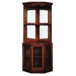 RAM Game Room Corner Bar Cabinet - Chestnut