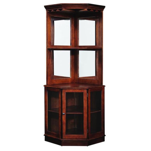 BRCB4-CN-CLOSED-1-600x600-1 RAM Game Room Corner Bar Cabinet - Chestnut - Image 1