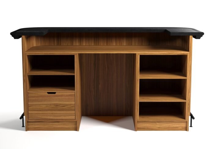 RAM Game Room Prohibition 84" Cocktail Bar - Walnut - Image 2