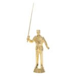 Bait Caster Fisherman Figure, Gold - 5 3/8"