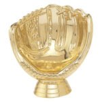 Ball Holder Figure, Baseball, Gold - 3"