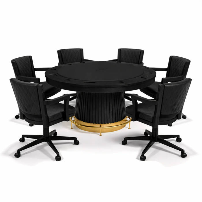RAM Game Room Prohibition 60" Poker Table - Black - Image 8