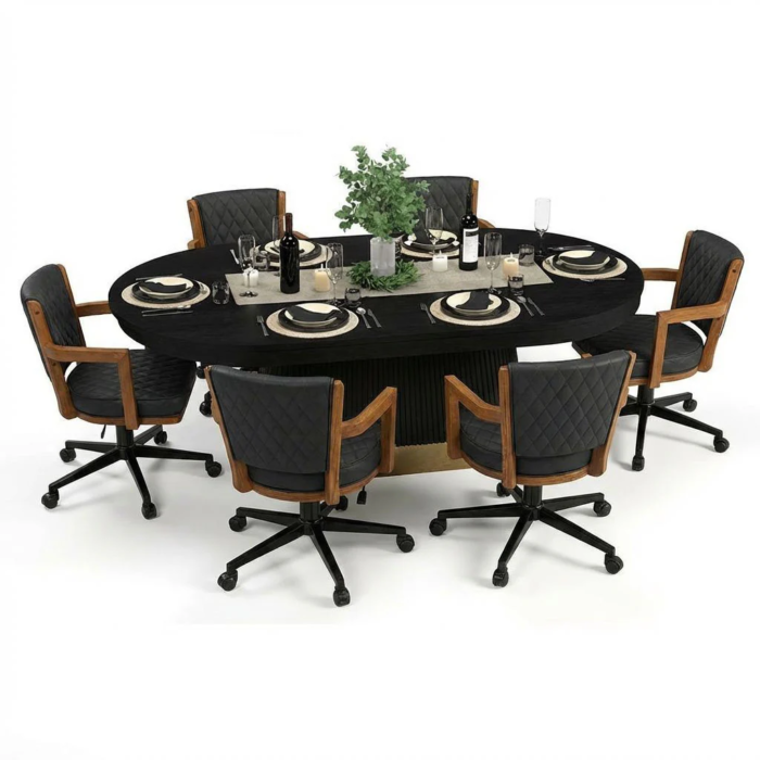 RAM Game Room Prohibition Texas Hold'em Poker Table - Black - Image 5