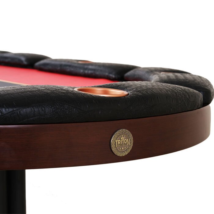 Elite 10 Player Poker Table With Wood Finish - Image 8