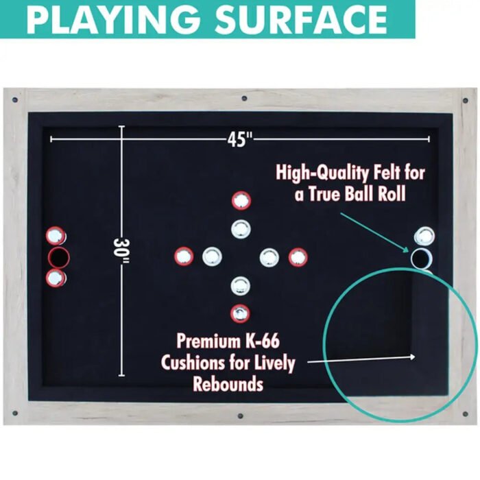 Freetime Fun Baddah Bing 54" Oak Wood Bumper Pool - Image 3