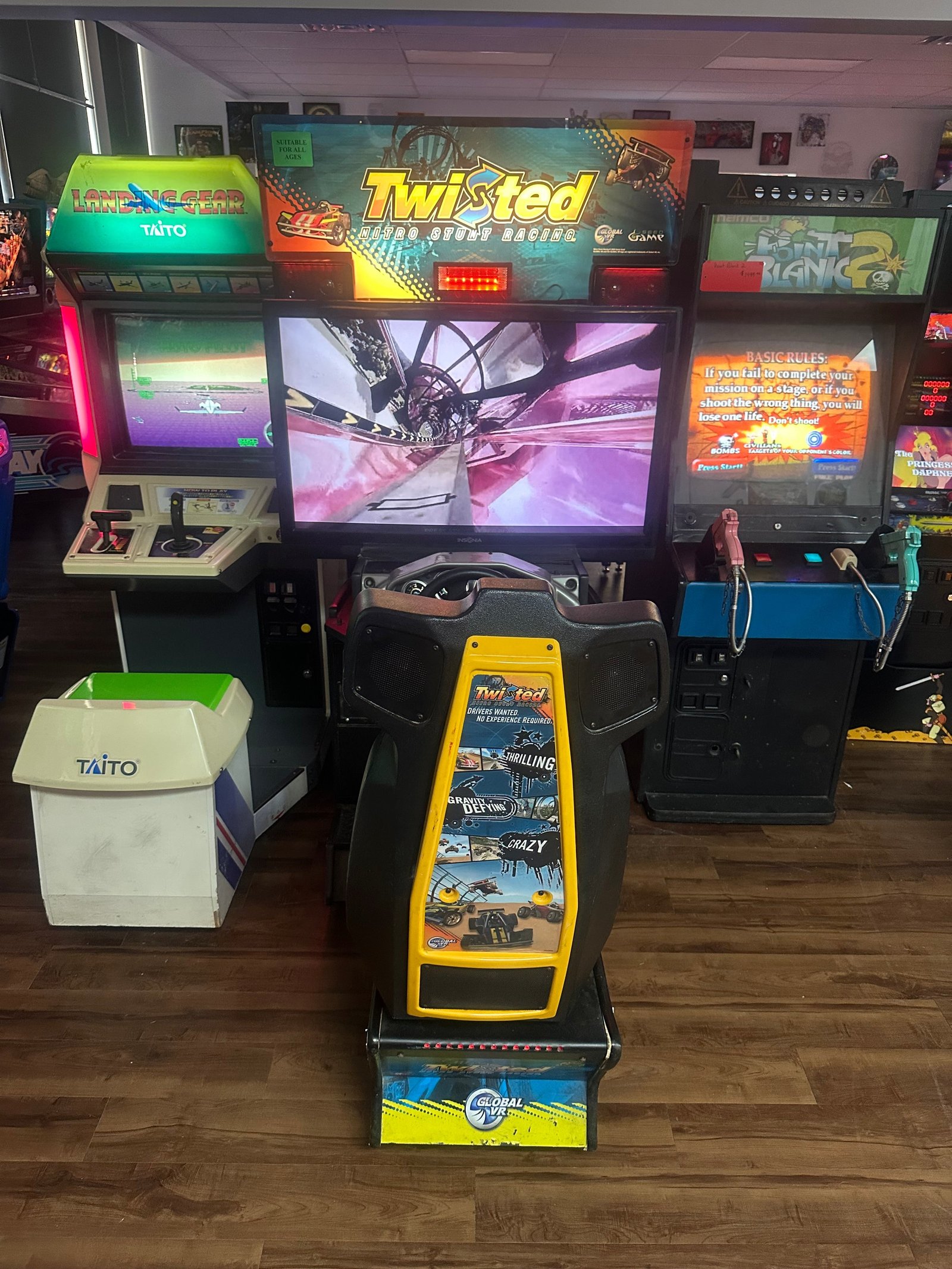 CCA391BA-3831-4694-A0D4-7B594678BCA7 GlobalVR Twisted Nitro Stunt Racing Arcade Game - Image 1