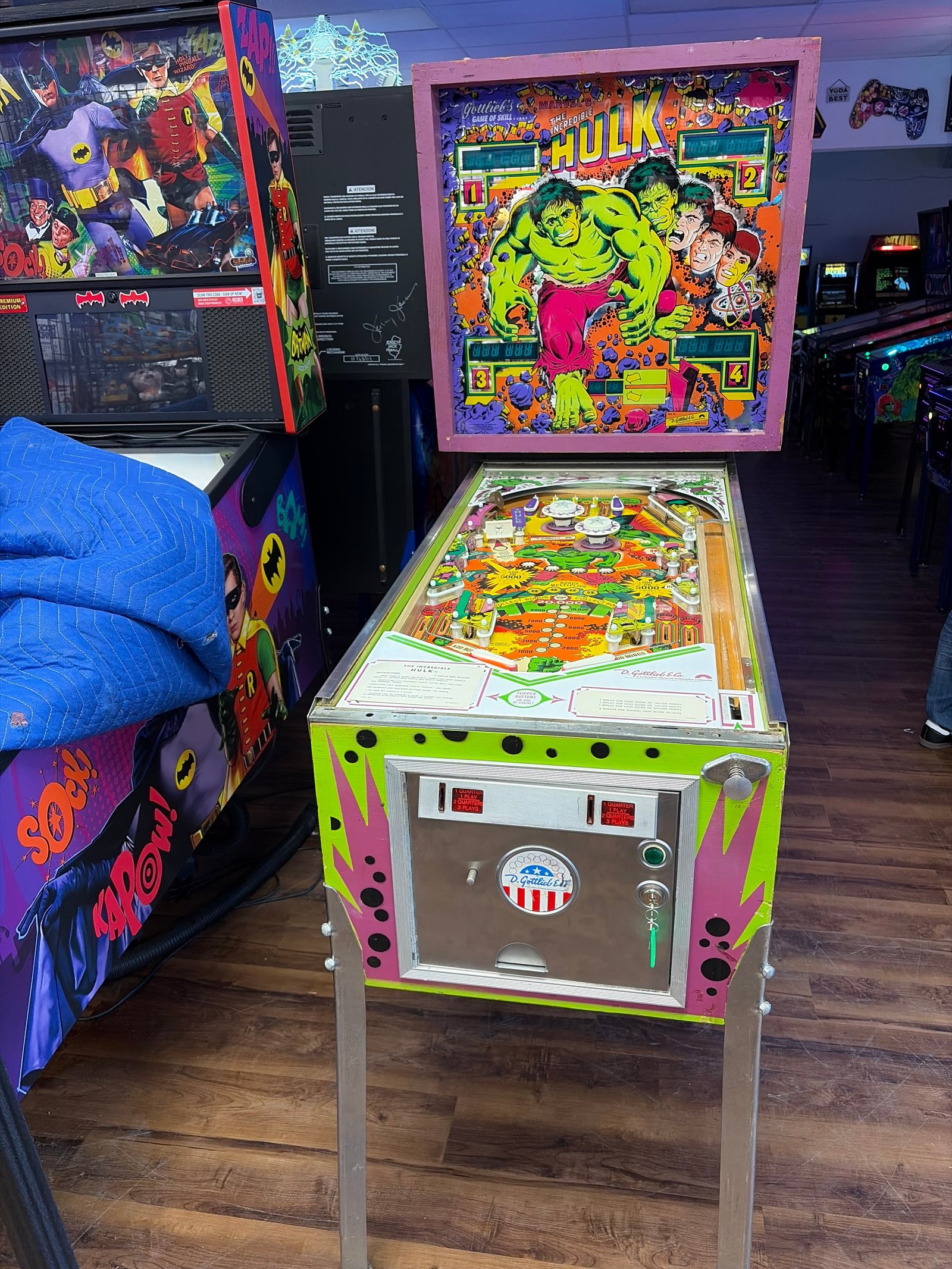 CE68F18C-B252-478F-90F0-6DC4128D3BEE Gottlieb The Incredible Hulk Pinball Machine - Image 1
