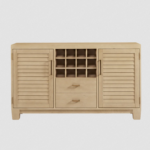 American Heritage Billiards Port Royal Bar Console in White Oak