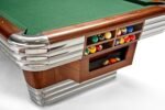 Brunswick Centennial 9ft American Pool Table With Gully - Rosewood & Chrome - Image 2