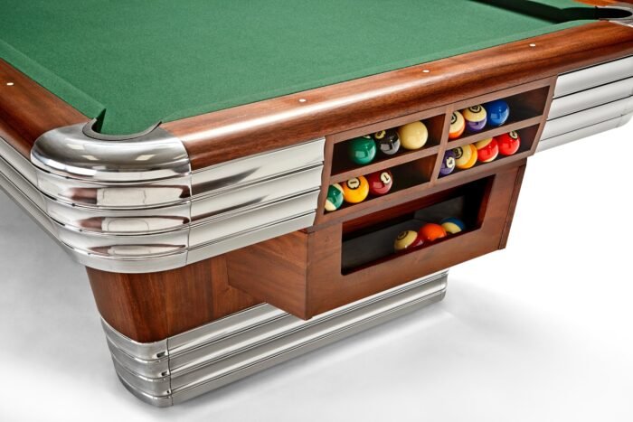 Brunswick Centennial 9ft American Pool Table With Gully - Rosewood & Chrome - Image 2