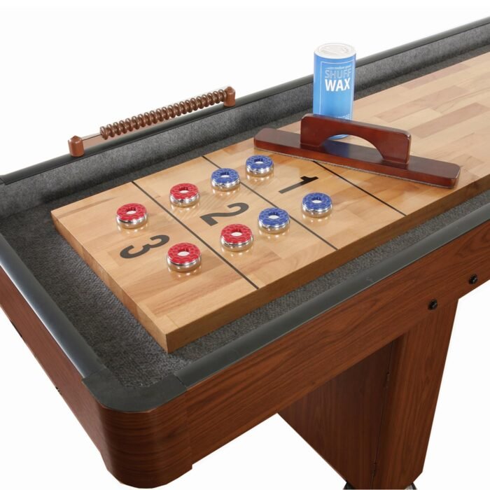 Carmelli Challenger 14' Shuffleboard Table in Walnut Finish - Image 4