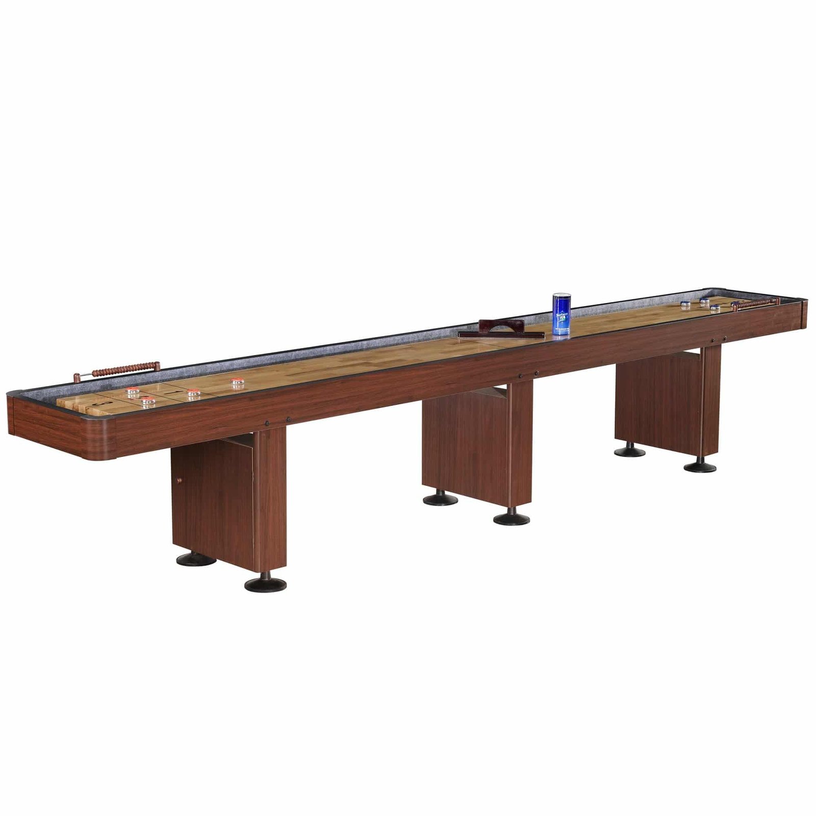 Challenger-Shuffleboard-Table-Cherry-14 Carmelli Challenger 14' Shuffleboard Table in Walnut Finish - Image 1