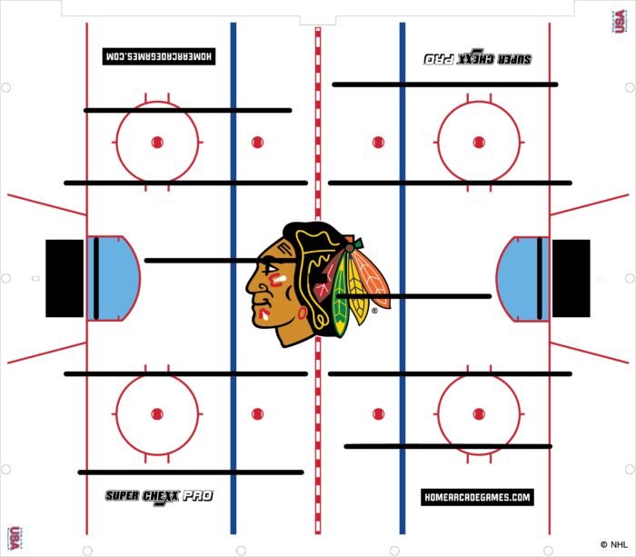 Chicago Blackhawks NHL Super Chexx Pro Bubble Hockey - Image 3