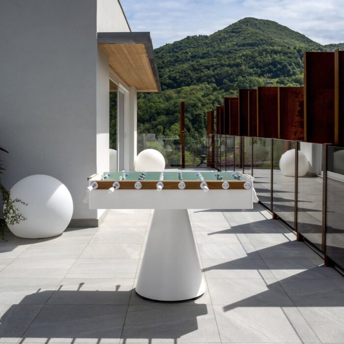 FAS Ciclope White Outdoor Foosball Table Free Entertainment Top - Cover & Balls - Image 13