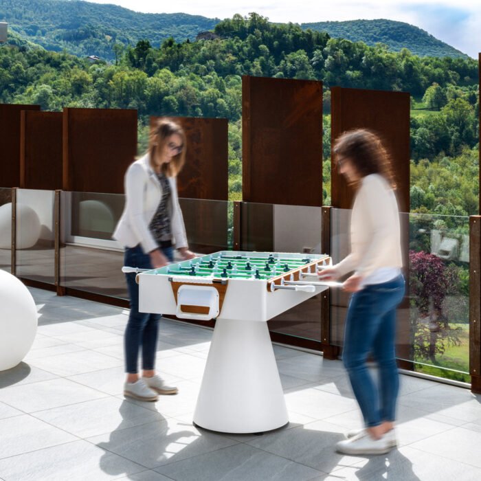 FAS Ciclope White Outdoor Foosball Table Free Entertainment Top - Cover & Balls - Image 14