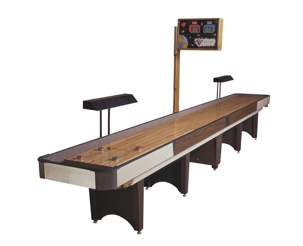 Classic-Coin-Operated-Shuffleboard_a65529f4-8258-4b7d-9f0e-c6539a87b1ff Venture Classic Coin 14' Shuffleboard Table - Image 1