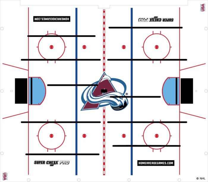 Colorado Avalanche NHL Super Chexx Pro Bubble Hockey - Image 3