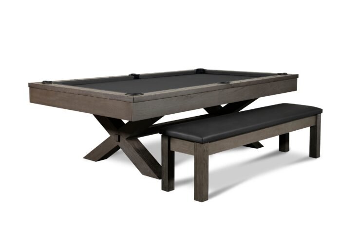 Nixon CrissyCross 8' Slate Pool Table in Charcoal Finish - Image 4
