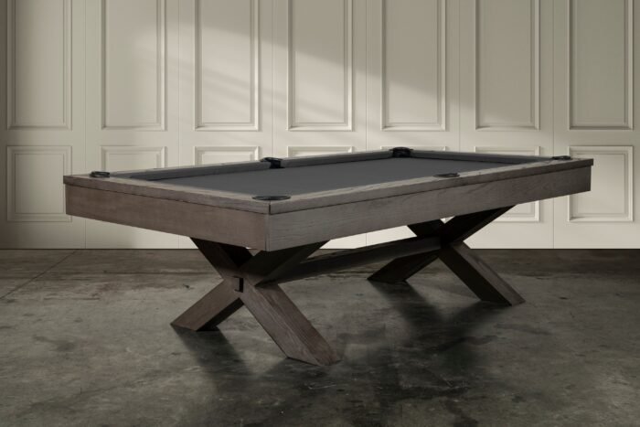 Nixon CrissyCross 8' Slate Pool Table in Charcoal Finish - Image 6