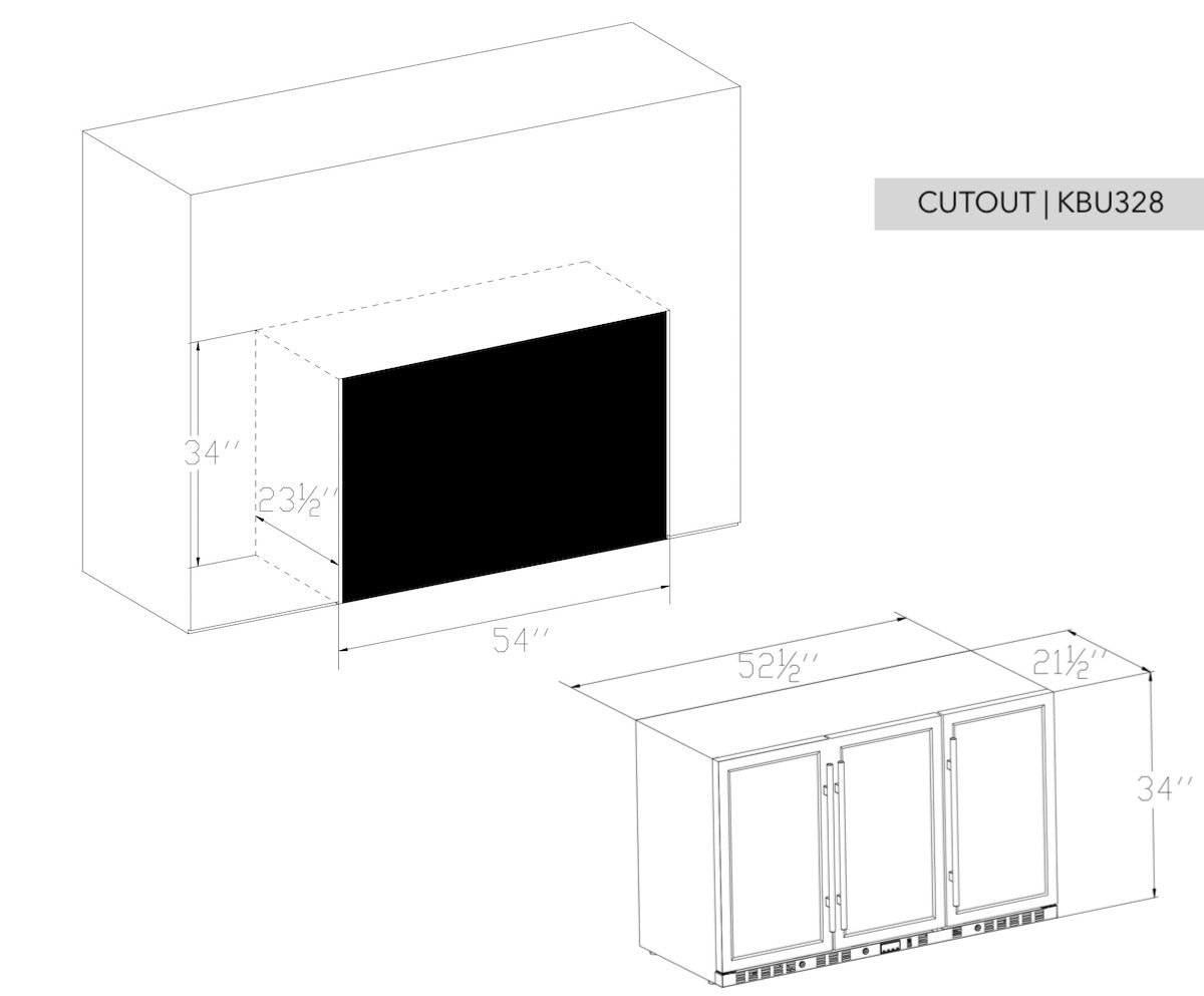 Built-in cutout installation diagram