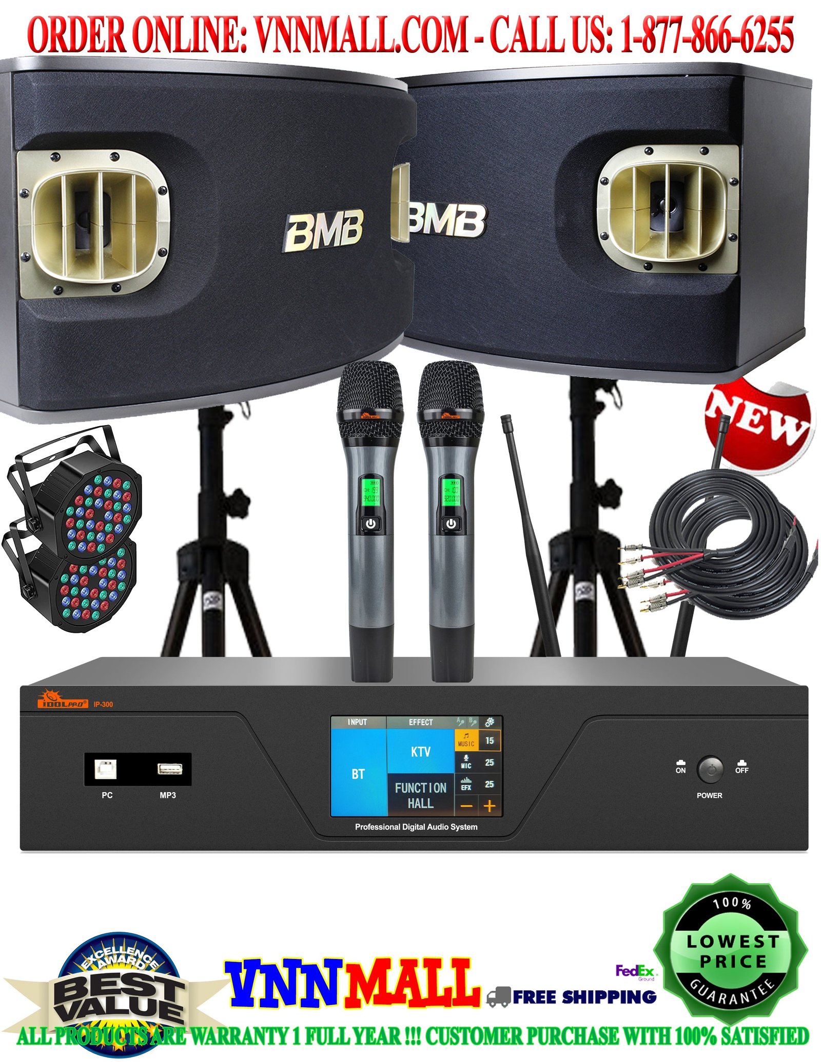 DAN-22-24_a9be2f5a-b08e-4b32-b2f0-52b1bea701da KARAOKE SYSTEM 22 - BMB Professional 2400W Complete Karaoke System with Anti-Feedback - NEWEST MODEL: 2026 - Image 1