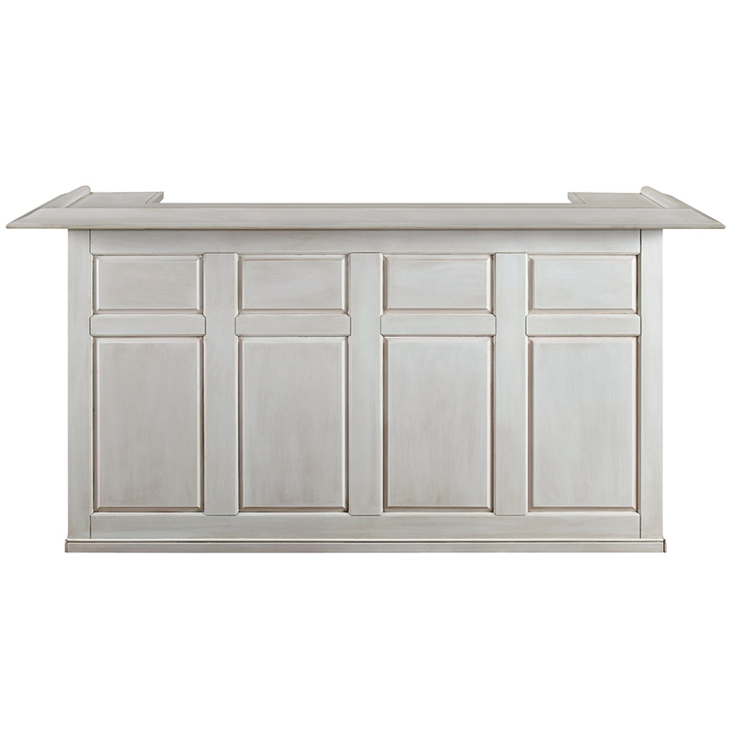 DBAR84-AW-FRONTRGB RAM Game Room 84" Bar - Antique White - Image 1