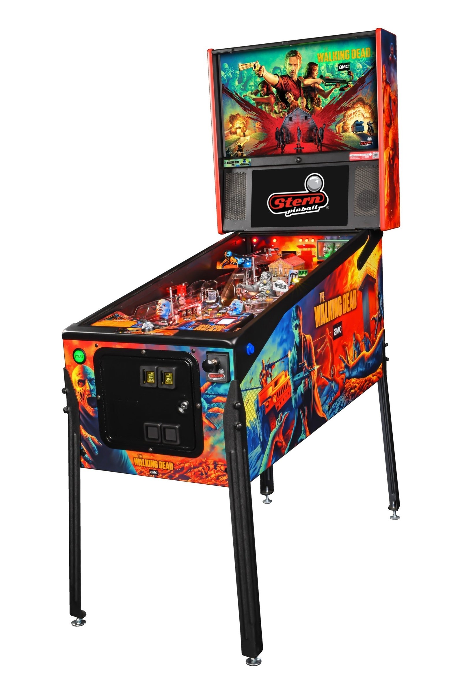 DeadPremiumRightCabinet-1-scaled-1 The Walking Dead Remastered Stern Pinball : Premium Model - Image 1