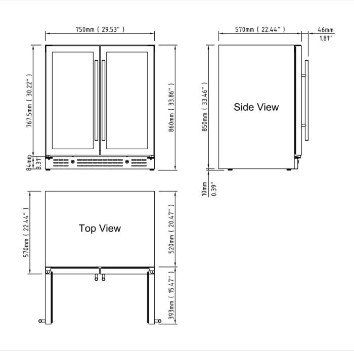 30-inch Combination Beer and Wine Cooler with Low-E Glass Door - Image 12