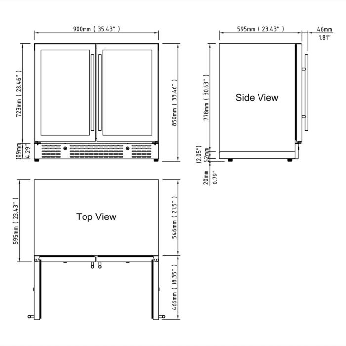 36-inch Beer and Wine Cooler Combination with Low-E Glass Door - Image 11