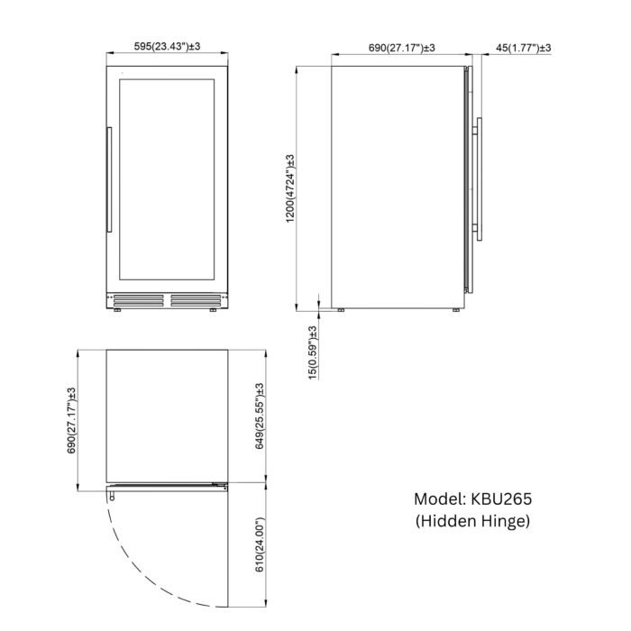 47" High Wine & Beverage Refrigerator Combo with Triple Temp. Zones - Image 10