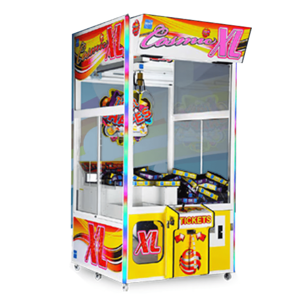 E-ClawCosmicXLTicketShapesCraneClawMachineArcadeGameProductImage E-Claw Cosmic XL Ticket Shapes Crane Machine - Image 1