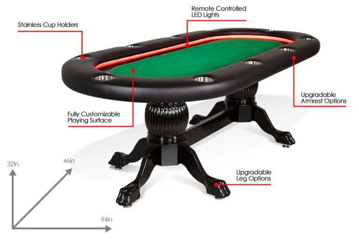 BBO Elite Alpha – 10 Player LED Poker Table - Image 8