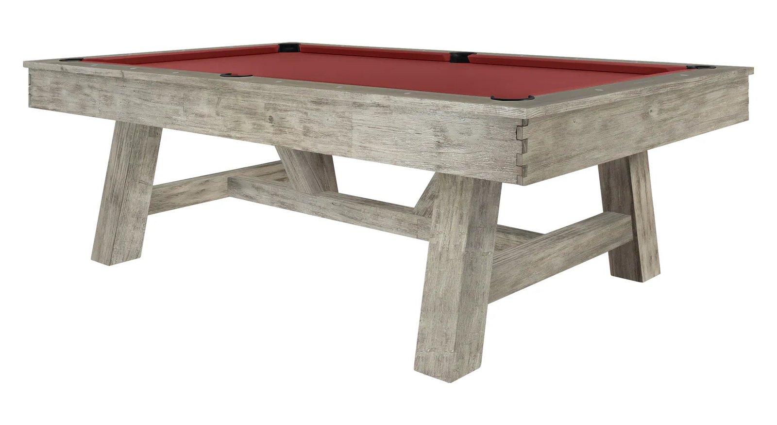Emory_OD_BT_AG_Burgundy Legacy Emory 8' Outdoor Pool Table - Rustic Series - Image 1