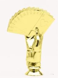F1340 BRIDGE HAND 4-1/2" Trophy Figure - Image 1