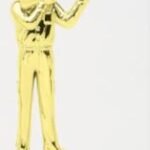 Civilian Rifle Shooter Male, Gold - 3 1/4" Trophy Figure
