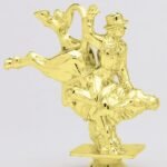BULL WITH RIDER, 5" Trophy Figure