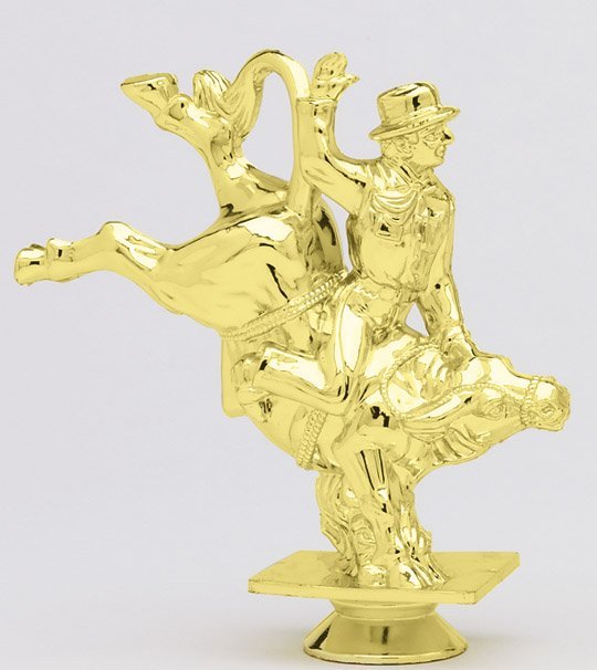 F1942 BULL WITH RIDER, 5" Trophy Figure - Image 1