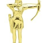 ARCHERY, FEMALE 5" Trophy Figure